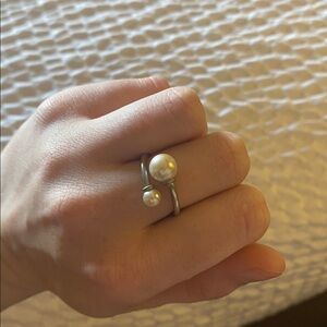 Elegant Pearl Adjustable Ring